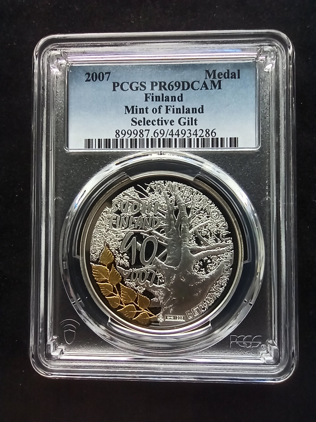 Finland : Medal Silver 2007 ; PCGS : PR 69