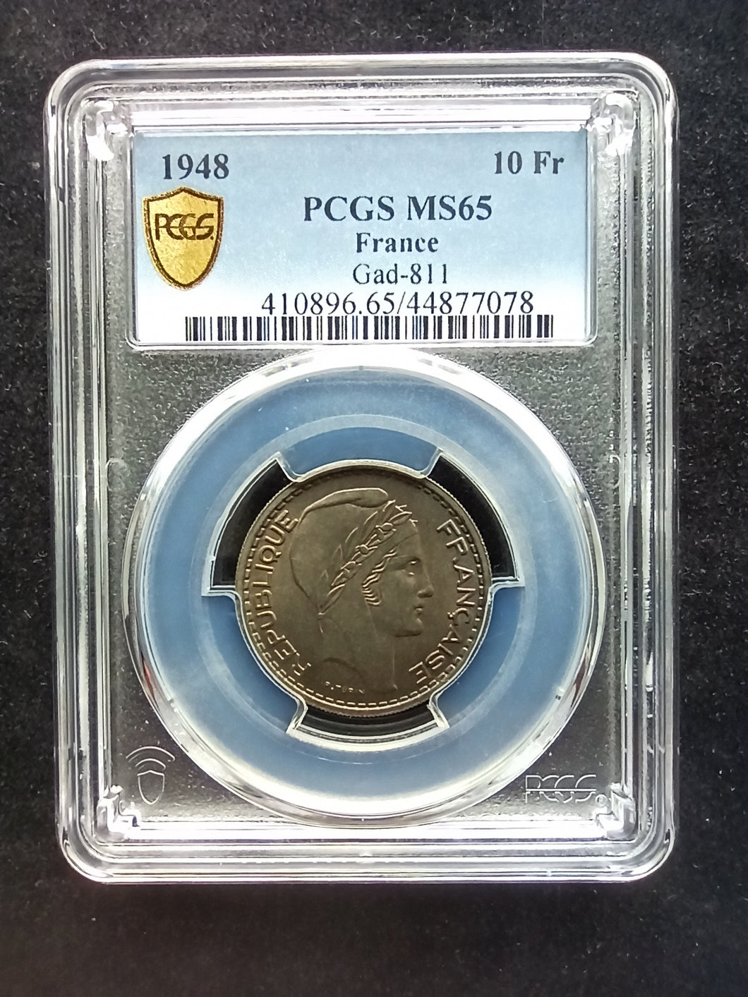 France : 10 Francs 1948 Turin ; PCGS : MS 65