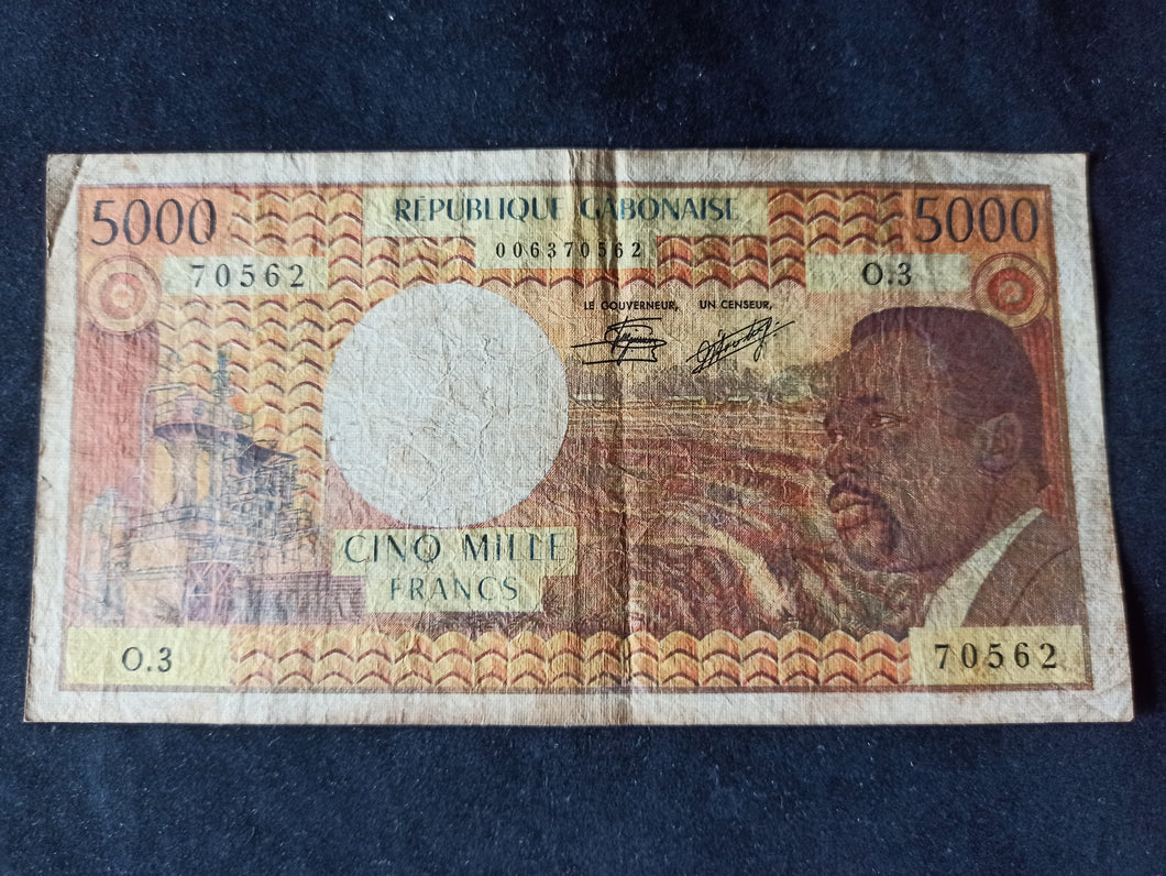 Gabon : 5000 Francs 1978