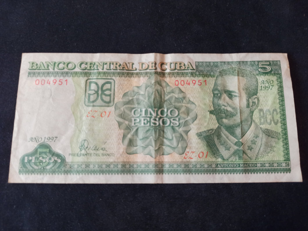 Cuba : 5 pesos 1997