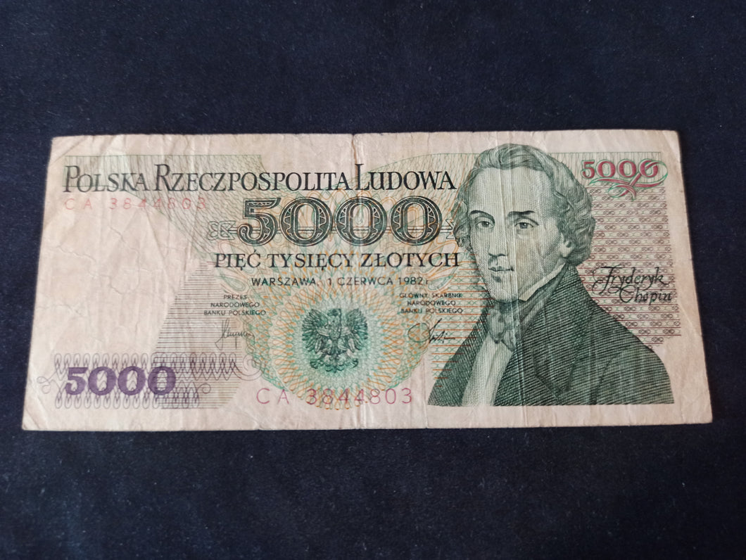 Pologne : 5000 Zlotych 1982