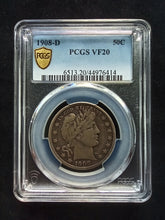 Charger l&#39;image dans la galerie, USA : Half Dollar Silver 1908 D ; PCGS VF 20
