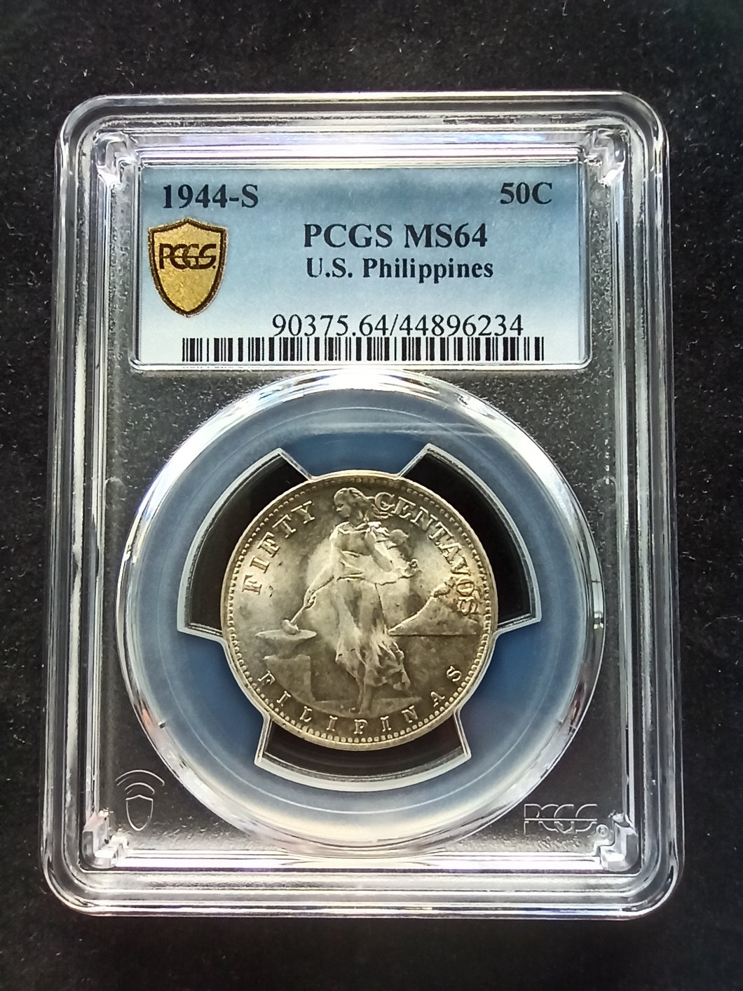 Philippines : 50 Centavos 1944 S ; PCGS MS 64