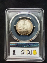 Charger l&#39;image dans la galerie, France : 2 Francs Semeuse 1920 Silver ; PCGS MS 64
