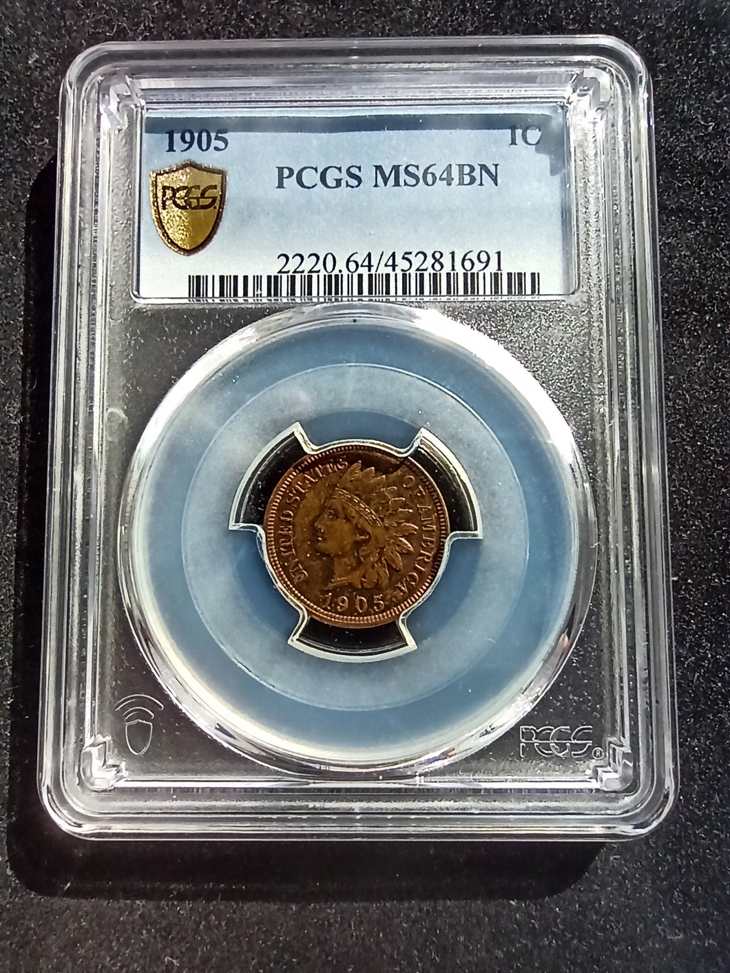 USA : One Cent Indian 1904 ; PCGS : MS64