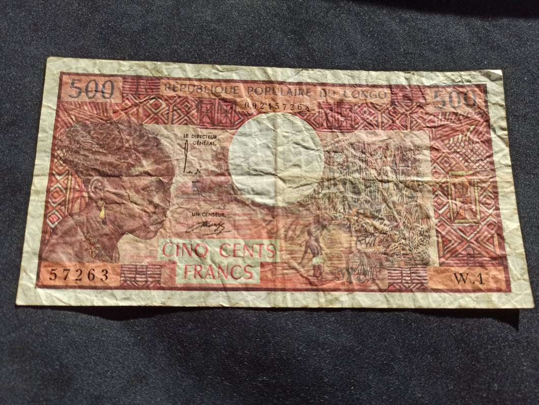 Colonies Françaises : Congo : 500 Francs 1974 Sign 5