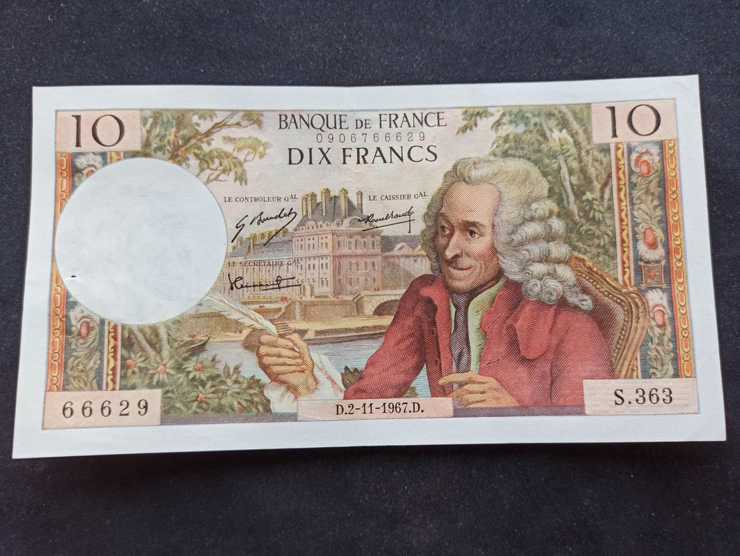 10 Francs Voltaire (2-11-1967)