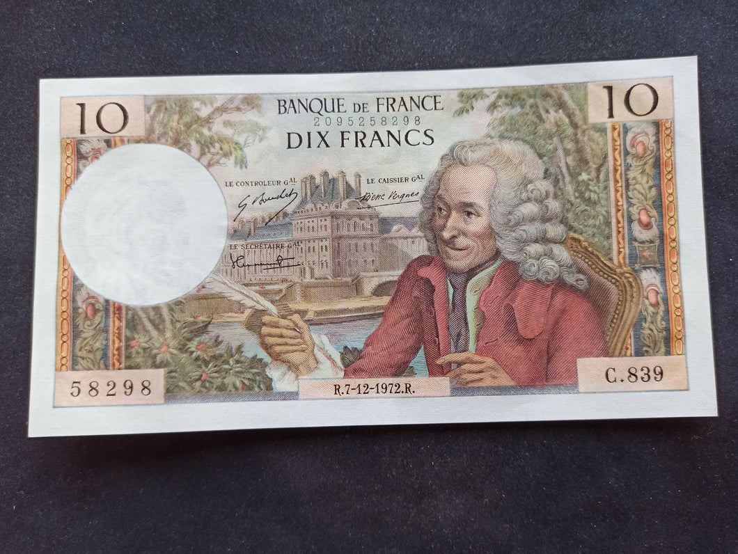 10 Francs Voltaire (7-12-1972)