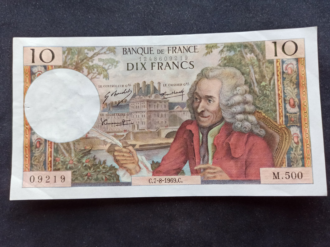 10 Francs Voltaire (7-8-1969)