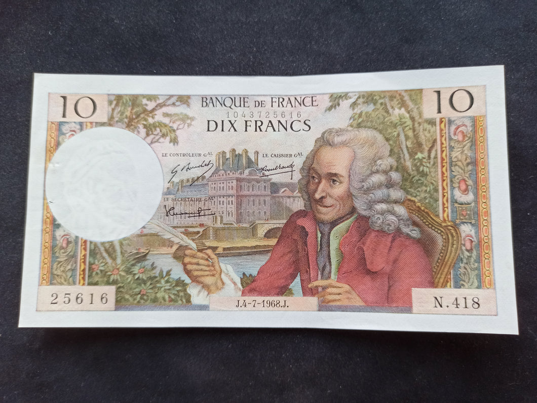 10 Francs Voltaire (4-7-1968)