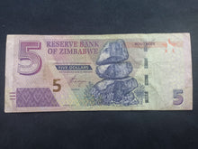 Charger l&#39;image dans la galerie, Zimbabwe : 5 Dollars 2016
