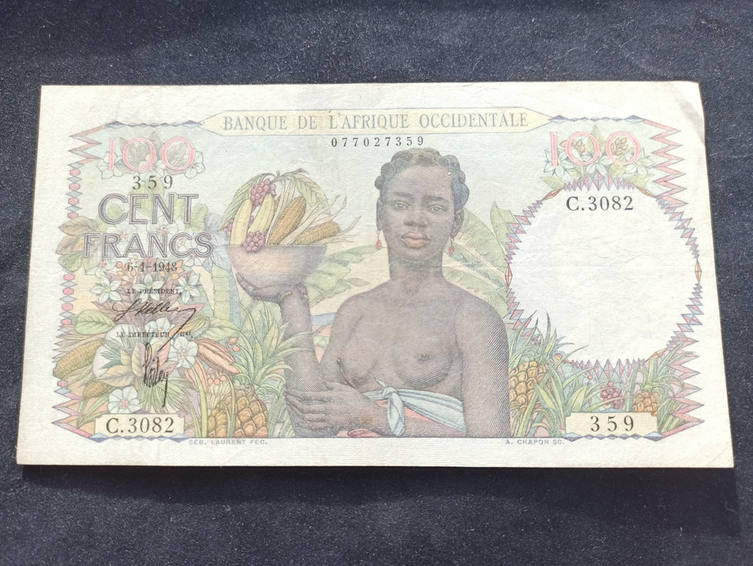 Afrique Occidentale : 100 Francs (6-1-1948)