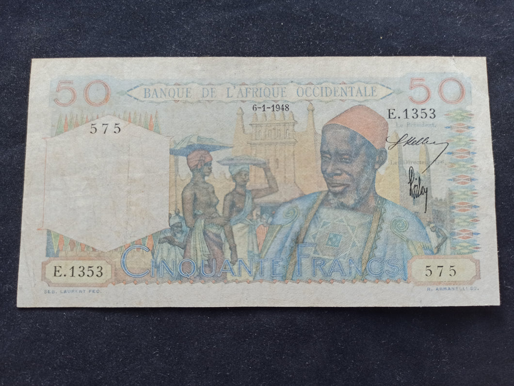 Afrique Occidentale : 50 Francs (6-1-1948)