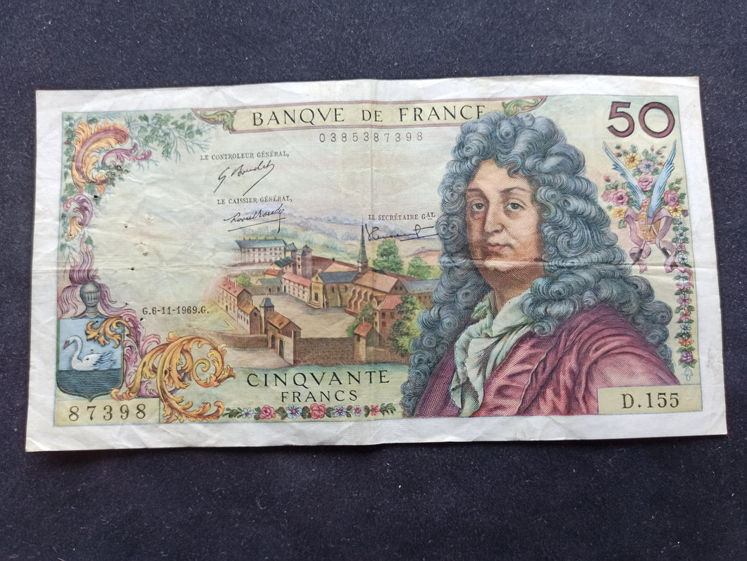 50 Francs Racine (6-11-1969)