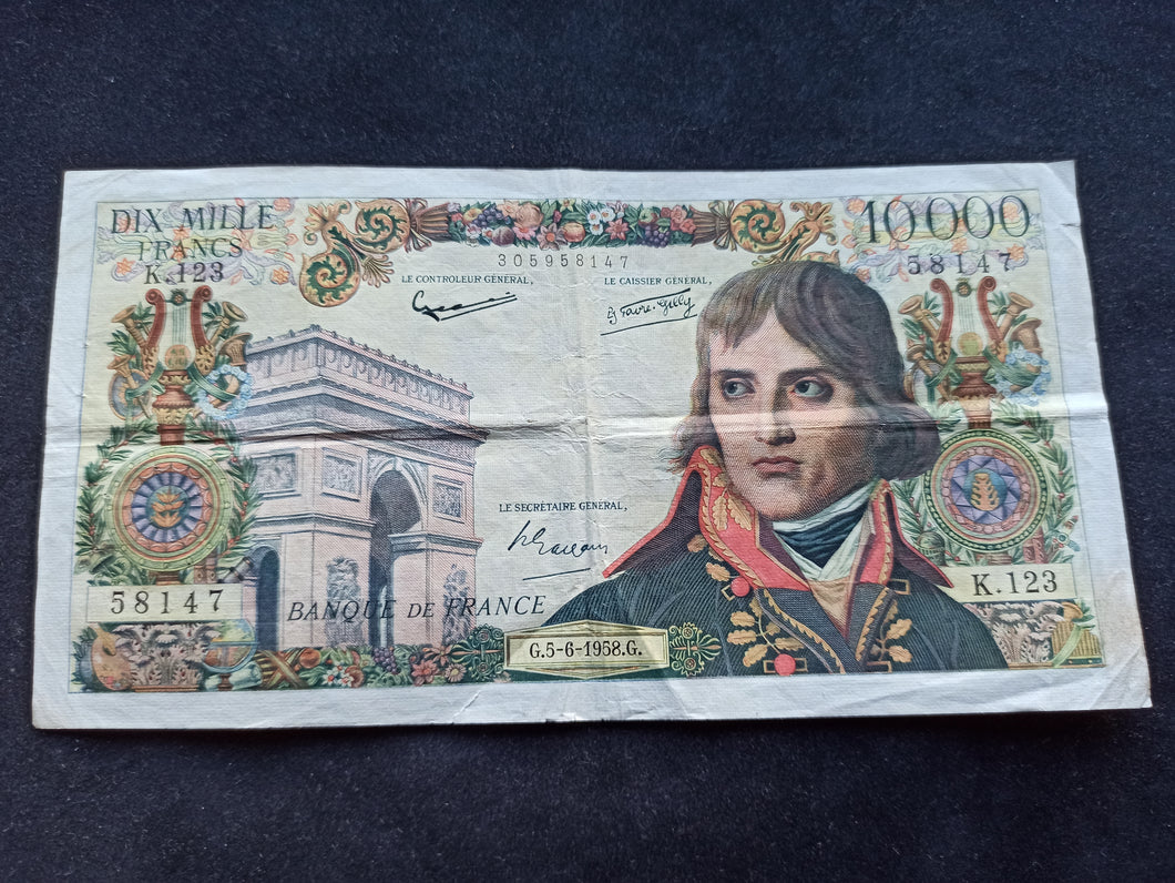 10000 Francs Bonaparte (5-6-1958)