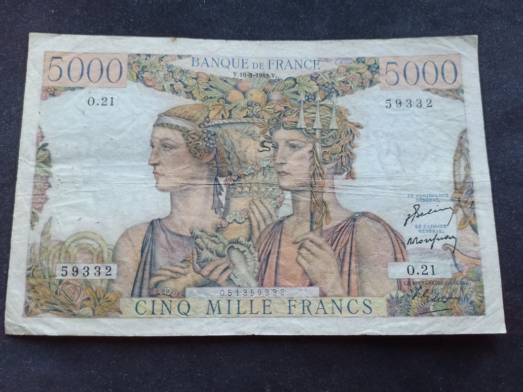 5000 Francs Terre & Mer (10-3-1949)