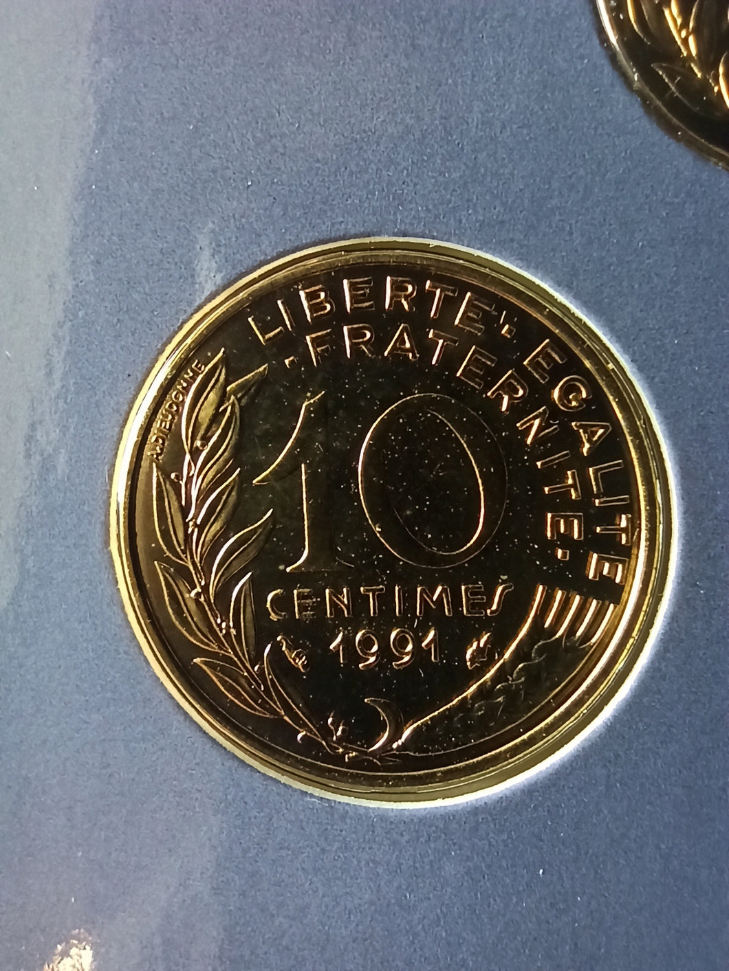 10 Centimes Marianne 1991 issu du Coffret BU ; Frappe Médaille 2500 Ex