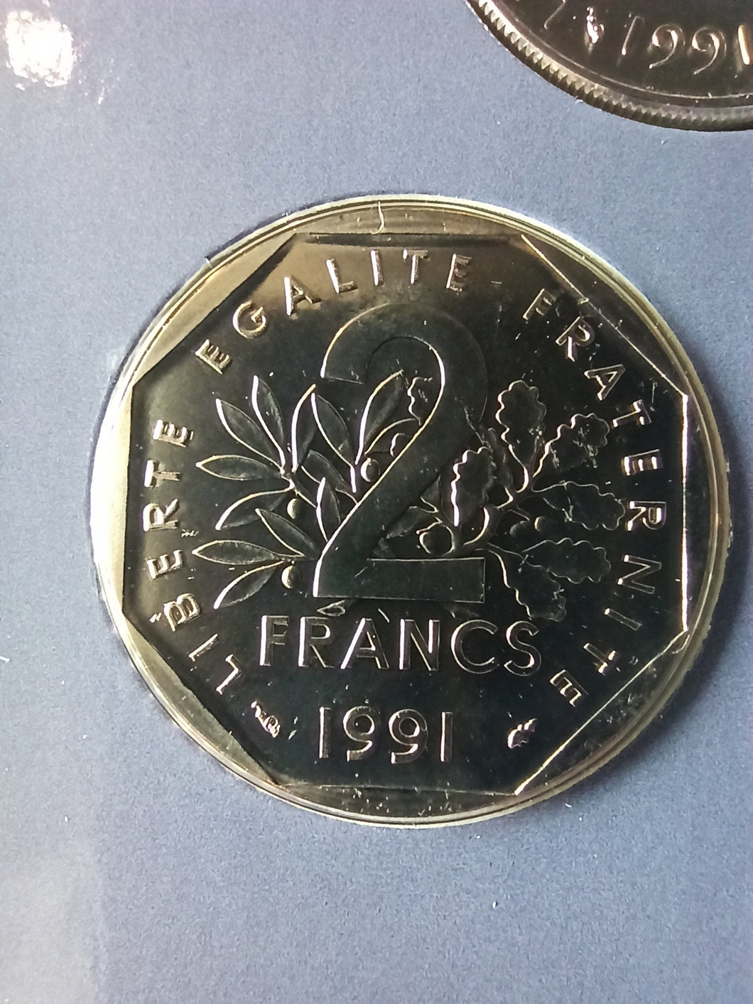 2 Francs Semeuse 1991 issu du Coffret BU ; Frappe Médaille 2500 Ex