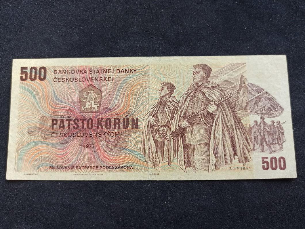 Tchécoslovaquie : 500 Korun 1973