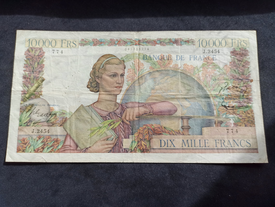 10000 Francs Génie (6-3-1952)