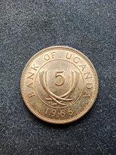 Charger l&#39;image dans la galerie, Uganda : 5 Cents 1966 ; Qualité
