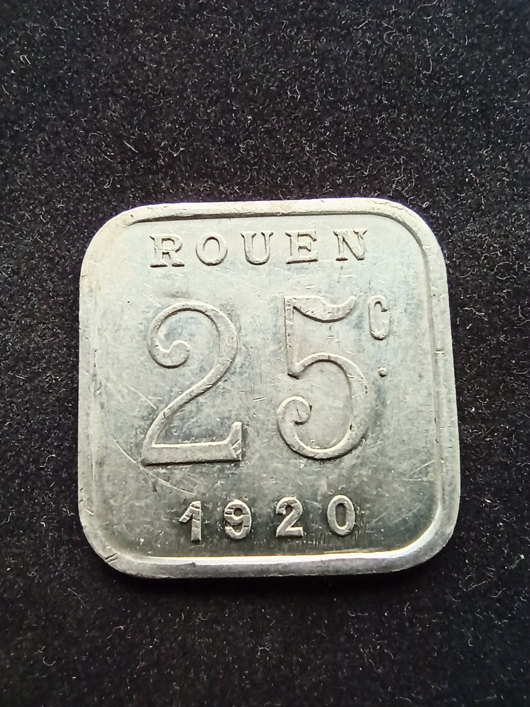 Monnaie de Nécessité : Rouen : 25 Centimes 1920