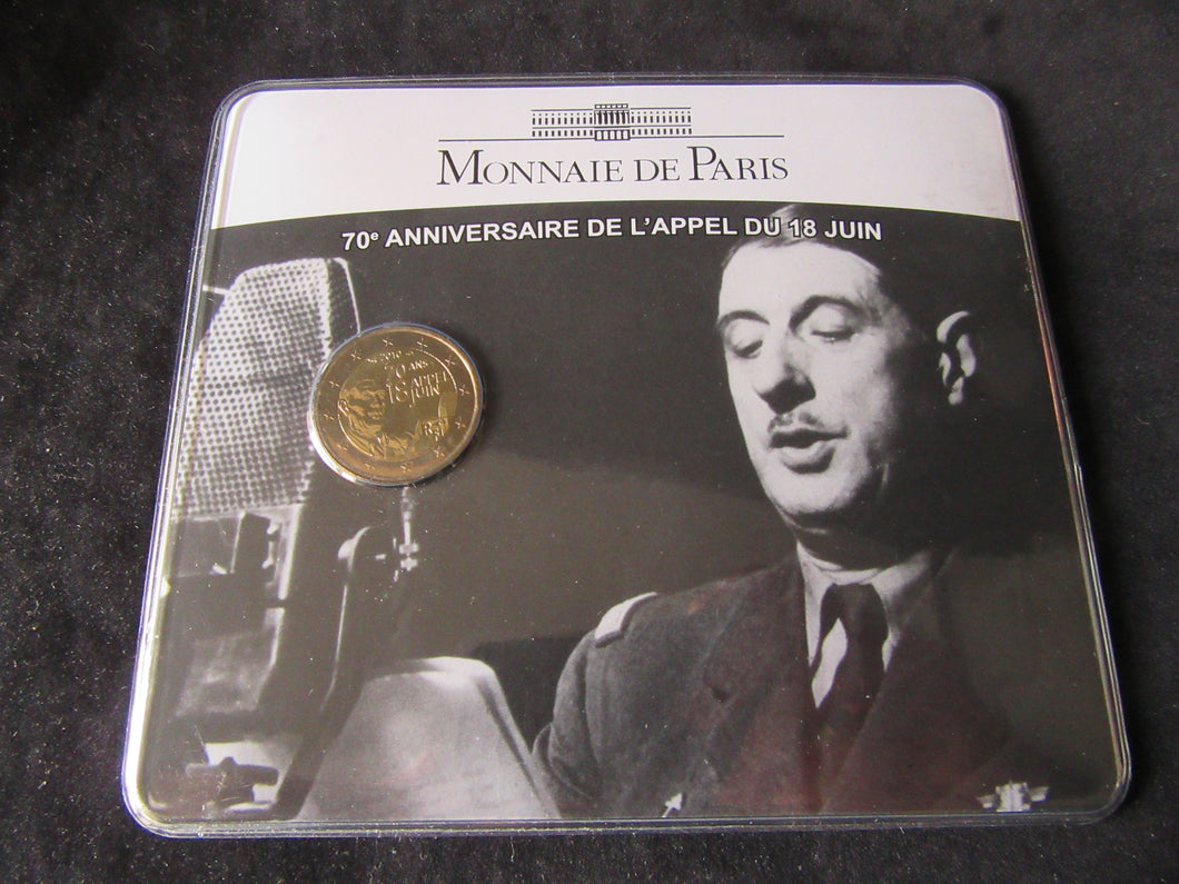 2010 : 2 Euro Bu Commémorative France : Charles de Gaulle