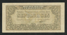 Charger l&#39;image dans la galerie, Indonésie : 10 Sen 1945 NEUF
