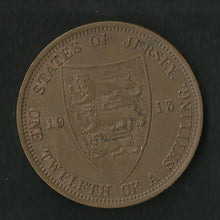 Charger l&#39;image dans la galerie, Jersey : 1/12 Shillings 1913 ; Qualité
