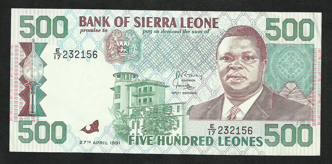 Sierra Leone : 500 Leones 1991