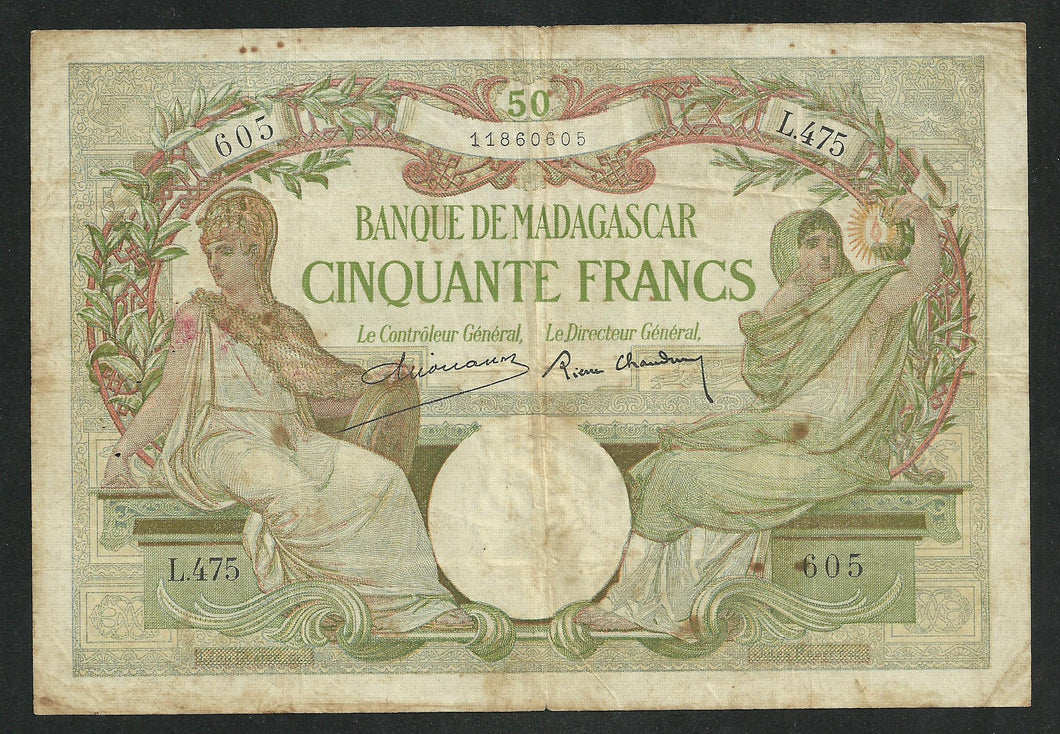 Madagascar : 50 Francs 1937-47
