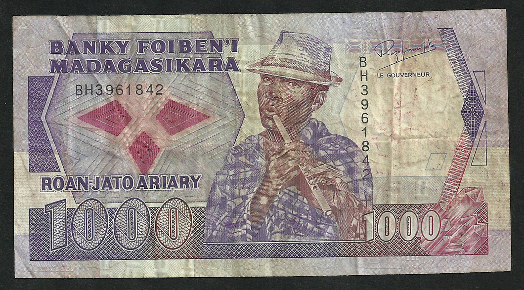 Madagascar : 1000 Francs 1988