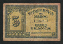 Charger l&#39;image dans la galerie, Maroc : 5 Francs 1943
