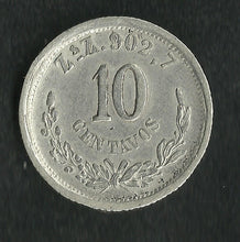 Charger l&#39;image dans la galerie, Mexico : 10 Centavos Argent 1891 ZsZ Zacatecas
