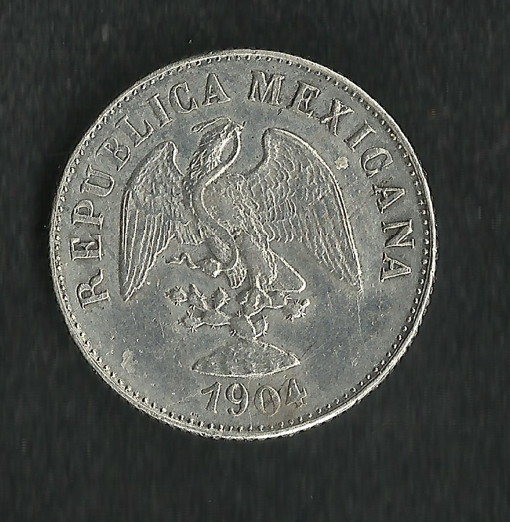Mexico : 10 Centavos Argent 1904 MoM ; Qualité