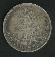 Charger l&#39;image dans la galerie, Mexique : 50 Centavos Argent 1876 HoF
