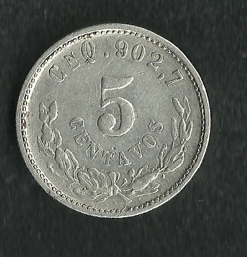 Mexique : 5 Centavos Argent 1900 CnQ