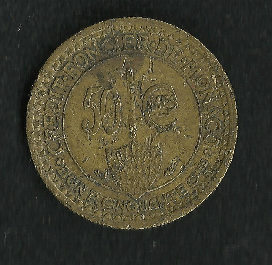 Monaco : 50 Centimes 1926