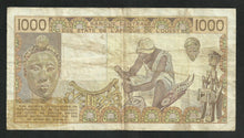 Charger l&#39;image dans la galerie, Afrique de l&#39;Ouest : 1000 Francs 1988 K
