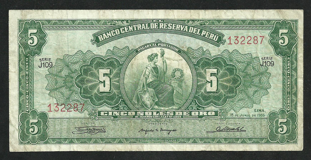 Perou : 5 Pesos 1965
