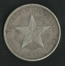 Charger l&#39;image dans la galerie, Cuba : Un Peso 1932 Argent
