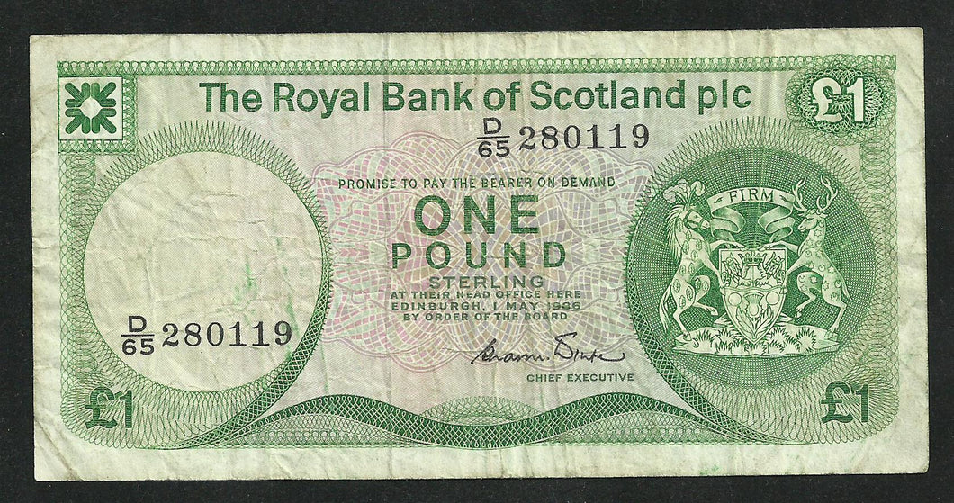 Ecosse : 1 Pound 1986