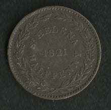 Charger l&#39;image dans la galerie, St Helena : Half Penny 1821
