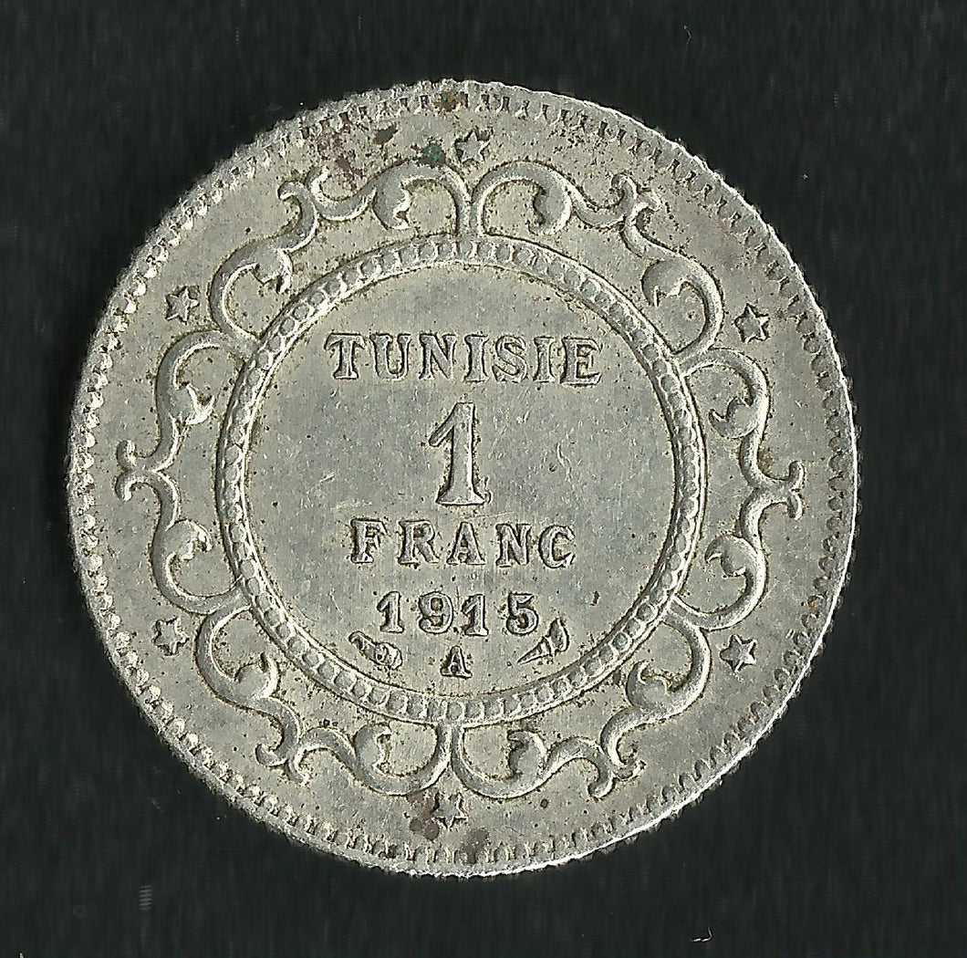 Tunisie : 1 Franc Argent 1915