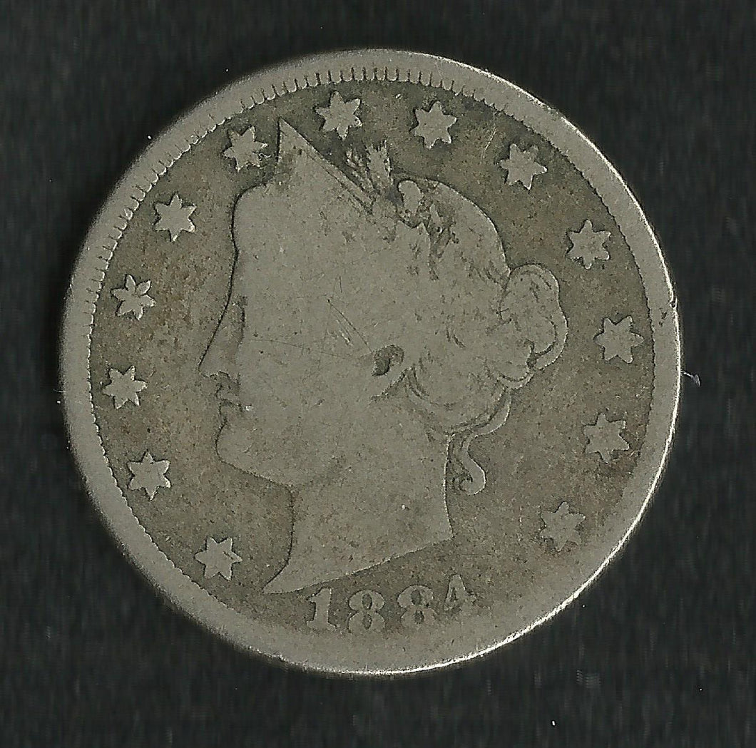 USA / Etats Unis : 5 Cents 1884
