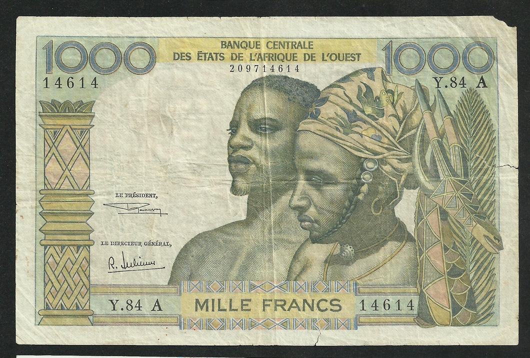 Afrique de l'Ouest / 1000 Francs A Côte d'Ivoire Sign 6